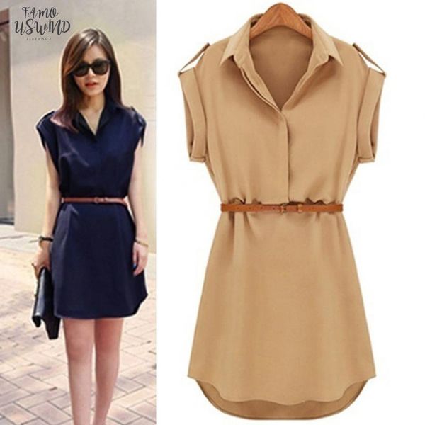 new womens cap sleeve stretch chiffon casual ol belt shirt mini dress with belt l xl xxl, Black;gray
new womens cap sleeve stretch chiffon casual ol belt shirt mini dress with belt l xl xxl, Black;gray