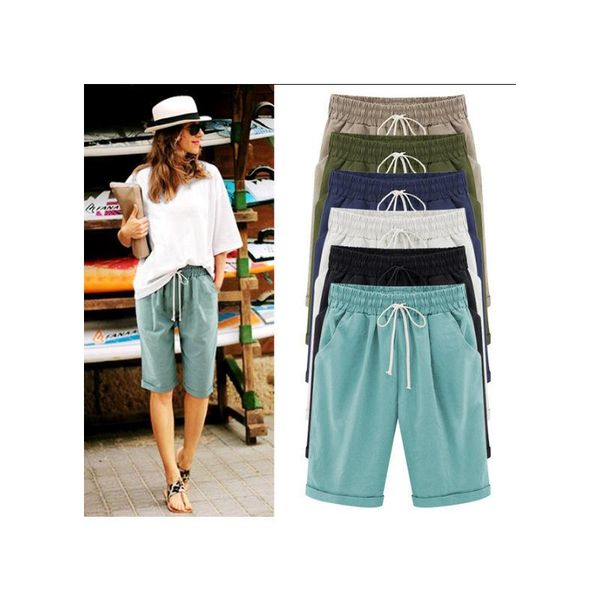 women's ladies summer casual stretchy shorts female loose pants thin outer wear elastic waistbanddrawstring pants overalls, White;black
women's ladies summer casual stretchy shorts female loose pants thin outer wear elastic waistbanddrawstring pants overalls, White;black