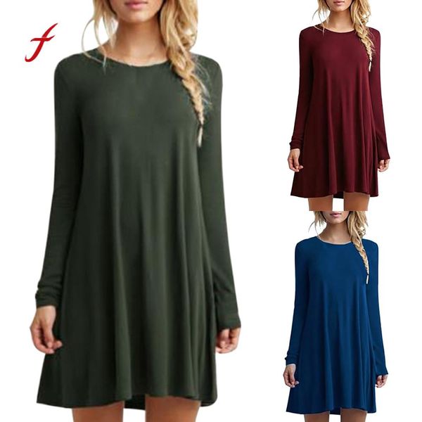 women Dress Long Sleeve solid O-neck Casual Loose Pleated Party Dresses loose slim soft touch new arrival 2019 dress summer
women Dress Long Sleeve solid O-neck Casual Loose Pleated Party Dresses loose slim soft touch new arrival 2019 dress summer