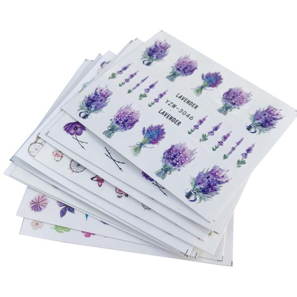 wuf 10 styles cartoon nail sticker water decals flowers watermark ink slider for nails art decoration gel nail accessories, Black 
wuf 10 styles cartoon nail sticker water decals flowers watermark ink slider for nails art decoration gel nail accessories, Black