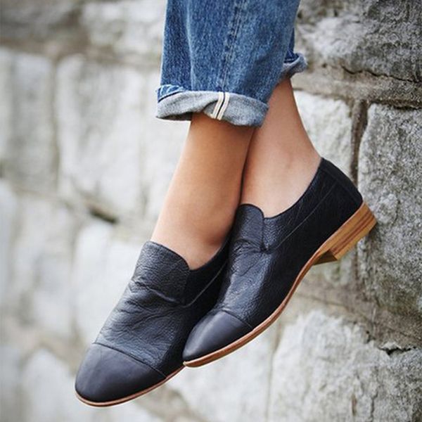 autumn women vintage soft pu shoes round toe low heels female shoes neutral slip on platform classic casual mocassins ladies, Black
autumn women vintage soft pu shoes round toe low heels female shoes neutral slip on platform classic casual mocassins ladies, Black