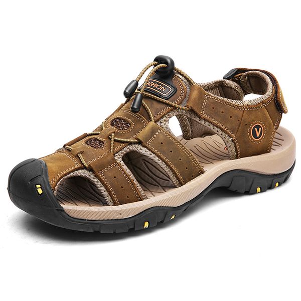 classic men's sandals summer soft sandals comfortable men shoes genuine leather big size soft outdoor men roman, Black
classic men's sandals summer soft sandals comfortable men shoes genuine leather big size soft outdoor men roman, Black