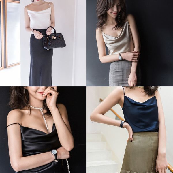 5vq2b camisole vest women's imitation black 2020 summer inside and silk vest silk outside wearing slang collar satin base shirt all-mat, Camo
5vq2b camisole vest women's imitation black 2020 summer inside and silk vest silk outside wearing slang collar satin base shirt all-mat, Camo