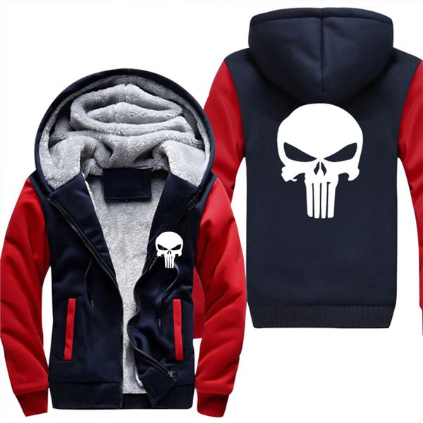 men's the punisher skull printed hoodies sweatshirts warm men jackets thicken zipper hoodies winter baseball coats plus size 5xl, Black
men's the punisher skull printed hoodies sweatshirts warm men jackets thicken zipper hoodies winter baseball coats plus size 5xl, Black