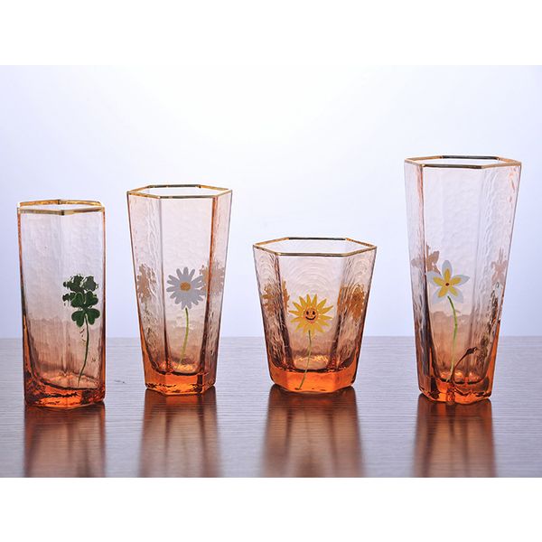 hand-painted nordic vintage hexagon painted gold champagne glass can be filled with beer red wine champagne
hand-painted nordic vintage hexagon painted gold champagne glass can be filled with beer red wine champagne