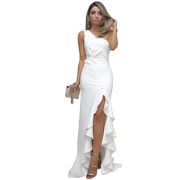 women summer chic evening dress designer dress ruffled big swing open mopping solid color fashion, Black;gray
women summer chic evening dress designer dress ruffled big swing open mopping solid color fashion, Black;gray