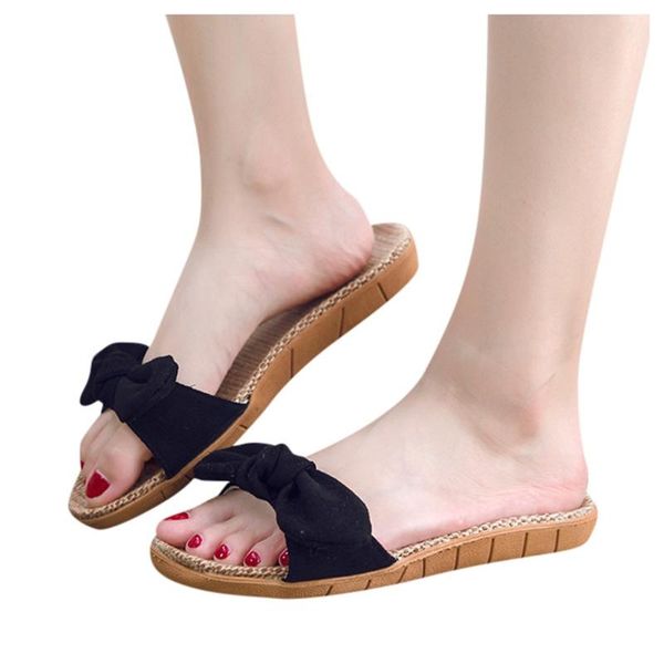 breathable bowknot women's summer footwear comfortable slippers durable flax linen female sandals women's shoes cartera mujer, Black
breathable bowknot women's summer footwear comfortable slippers durable flax linen female sandals women's shoes cartera mujer, Black