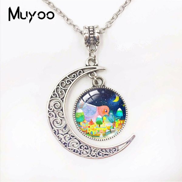 cute cartoon flower and birds paintings print glass cabochon moon pendants necklace jewelry gifts hand craft jewelry accessory, Silver
cute cartoon flower and birds paintings print glass cabochon moon pendants necklace jewelry gifts hand craft jewelry accessory, Silver