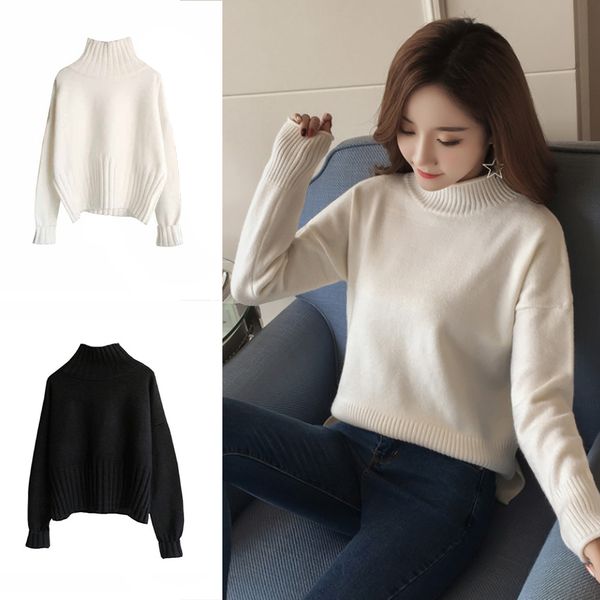 new turtleneck sweater women pullover high elasticity knitted ribbed slim jumper autumn winter basic female sweater truien dames, White;black
new turtleneck sweater women pullover high elasticity knitted ribbed slim jumper autumn winter basic female sweater truien dames, White;black