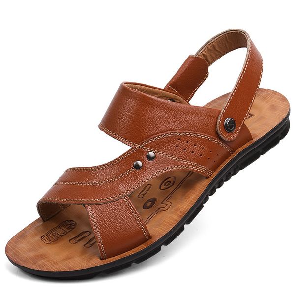 summer men sandals quality genuine leather shoes male comfortable slip-on slippers beach brown man sandal zapatillas hombre, Black
summer men sandals quality genuine leather shoes male comfortable slip-on slippers beach brown man sandal zapatillas hombre, Black