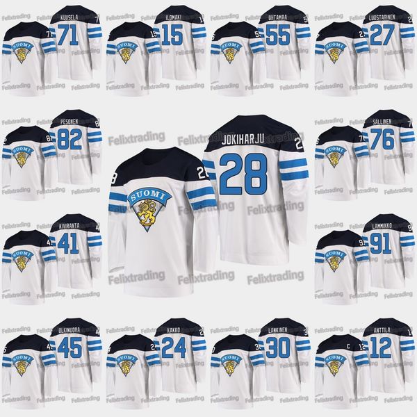 28 Henri Jokiharju 2019 IIHF World Championship Kristian Kuusela Harri Pesonen Eetu Luostarinen Atte Ohtamaa Arttu Ilomaki Jerseys
28 Henri Jokiharju 2019 IIHF World Championship Kristian Kuusela Harri Pesonen Eetu Luostarinen Atte Ohtamaa Arttu Ilomaki Jerseys