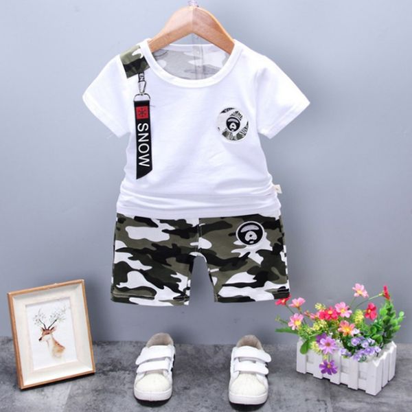 2 colors kids clothes summer newborn baby boy casual camouflage t-shirt +pants 2 pcs set kids designer clothes boys dhl jy384, White
2 colors kids clothes summer newborn baby boy casual camouflage t-shirt +pants 2 pcs set kids designer clothes boys dhl jy384, White