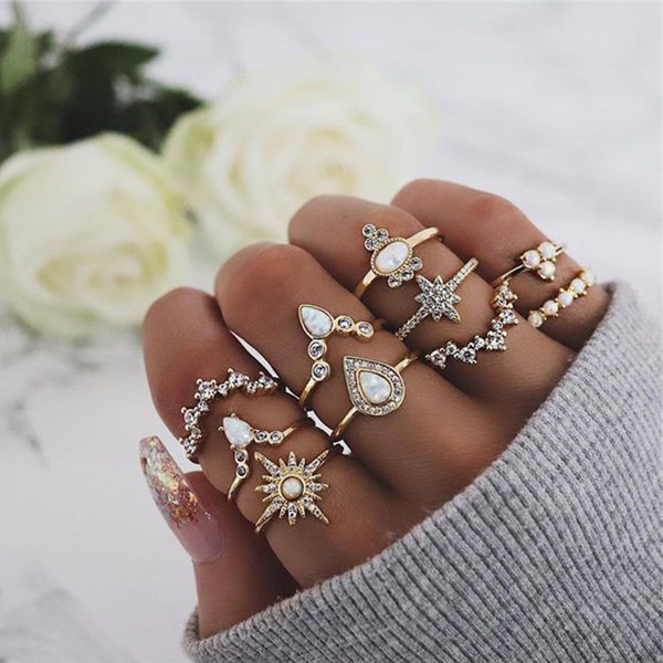 bohemian vintage crown water drops stars geometric crystal ring set women charm joint ring party wedding jewelry gift c5m188, Golden;silver
bohemian vintage crown water drops stars geometric crystal ring set women charm joint ring party wedding jewelry gift c5m188, Golden;silver