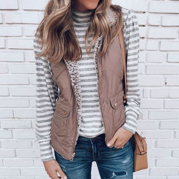 street casual women vests plush teddy outwear sleeveless jacket warm winter pockets plus size windproof double side wear gv801, Black;white
street casual women vests plush teddy outwear sleeveless jacket warm winter pockets plus size windproof double side wear gv801, Black;white