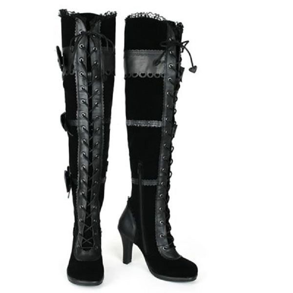 women shoes lace up over the knee long boots winter platform high heels ladies cross strappy punk thigh high boots big size, Black
women shoes lace up over the knee long boots winter platform high heels ladies cross strappy punk thigh high boots big size, Black