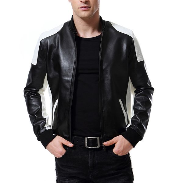 new autumn motorcycle leather jacket stand collar slim men leather jackets coats retro zippers faux jacket male 5xl,y668, Black
new autumn motorcycle leather jacket stand collar slim men leather jackets coats retro zippers faux jacket male 5xl,y668, Black