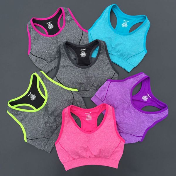 2018 new 4 colours women fitness sport bra running gym padded wireless bra shake proof underwear seamless tank ing, White;black
2018 new 4 colours women fitness sport bra running gym padded wireless bra shake proof underwear seamless tank ing, White;black