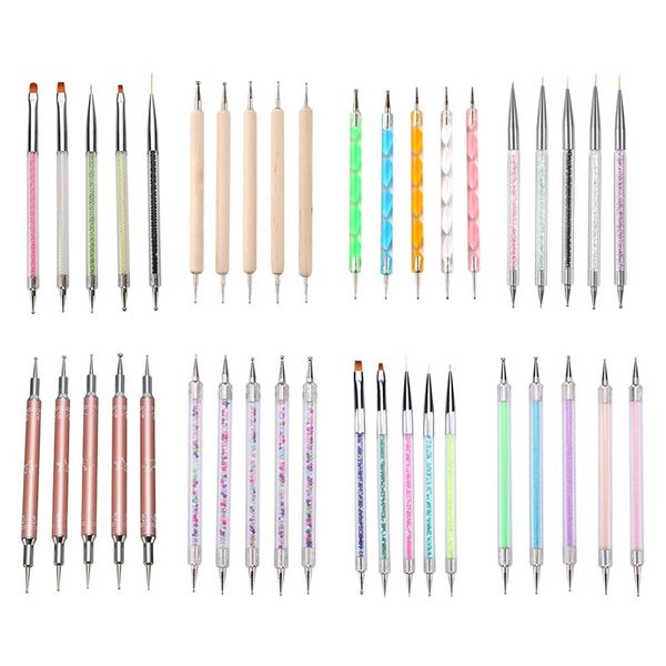 5pcs/pack professional nail art tool 2 ways swirl marbleizing steel dotting pen, Silver
5pcs/pack professional nail art tool 2 ways swirl marbleizing steel dotting pen, Silver