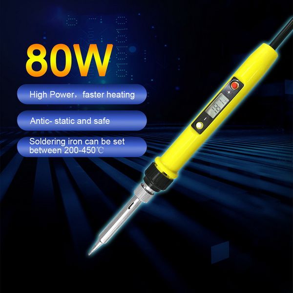 eu plug 80w antic-static electric soldering iron adjustable temperature welding iron with lcd display soldering accessories
eu plug 80w antic-static electric soldering iron adjustable temperature welding iron with lcd display soldering accessories