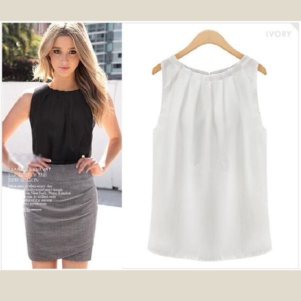 women blouses roupas femininas tropical fold sleeveless chiffon plus size ladies blouses casual clothing 2020, White
women blouses roupas femininas tropical fold sleeveless chiffon plus size ladies blouses casual clothing 2020, White