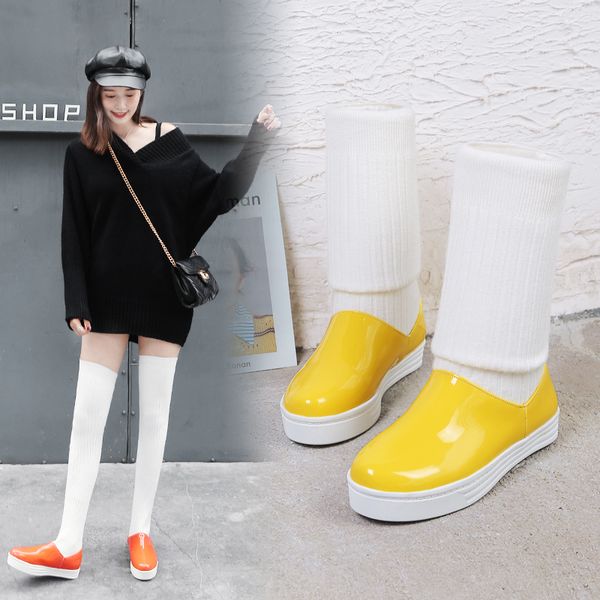 fashion socks boots women over the knee high boots autumn winter knitted shoes long thigh high elastic slim size 32-39, Black
fashion socks boots women over the knee high boots autumn winter knitted shoes long thigh high elastic slim size 32-39, Black