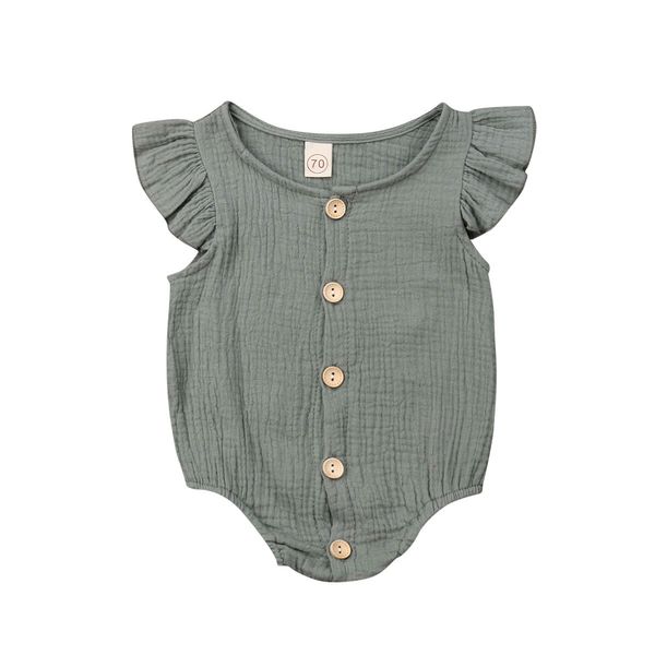 summer solid fly sleeve romper infants solid button outfits baby clothing, Blue
summer solid fly sleeve romper infants solid button outfits baby clothing, Blue