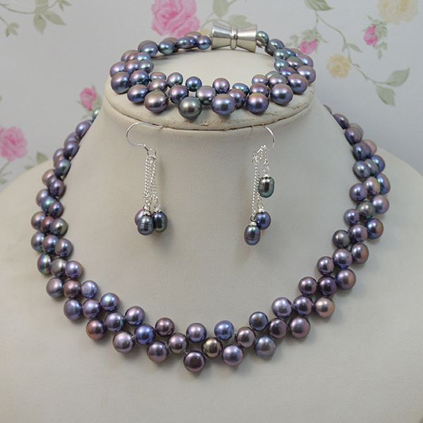 natural pearl jewellery set black color woman freshwater pearl necklace bracelet earrings 925 silver jewellery magnet clasp
natural pearl jewellery set black color woman freshwater pearl necklace bracelet earrings 925 silver jewellery magnet clasp