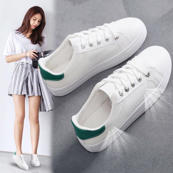 white casual flat shoes female lace-up simple classic breathble pu shoes women sneakers zapatos de mujer, Black
white casual flat shoes female lace-up simple classic breathble pu shoes women sneakers zapatos de mujer, Black