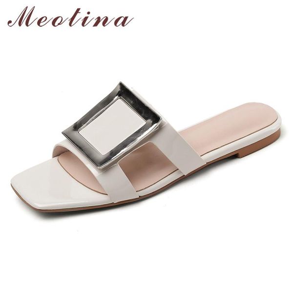 meotina summer slippers women shoes patent leather flat shoes buckle cutout open toe slides ladies sandals pink black size 34-39
meotina summer slippers women shoes patent leather flat shoes buckle cutout open toe slides ladies sandals pink black size 34-39