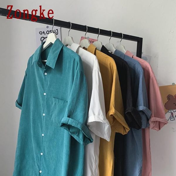 zongke solid casual short sleeve shirt men fashion 2020 large size short sleeve man shirts for men clothing slim fit -5xl, White;black
zongke solid casual short sleeve shirt men fashion 2020 large size short sleeve man shirts for men clothing slim fit -5xl, White;black