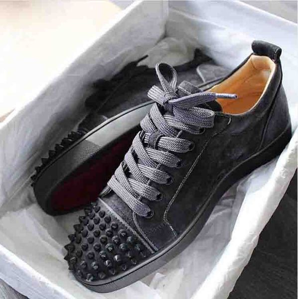 wholesale famous brand red bottom sneakers gray suede genuine leather men's flat low junior spikes casual walking flats party wedding d, Black
wholesale famous brand red bottom sneakers gray suede genuine leather men's flat low junior spikes casual walking flats party wedding d, Black