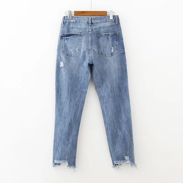 fashion new spring storage color nail bead burr hole fashion jeans elastic trousers denim mid waist jeans drop shipping, Blue
fashion new spring storage color nail bead burr hole fashion jeans elastic trousers denim mid waist jeans drop shipping, Blue