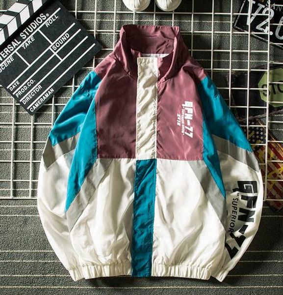 american street jackets contrast color stitching thin section hip hop letters harajuku style men casual loose windbreaker coats, Black;brown
american street jackets contrast color stitching thin section hip hop letters harajuku style men casual loose windbreaker coats, Black;brown
