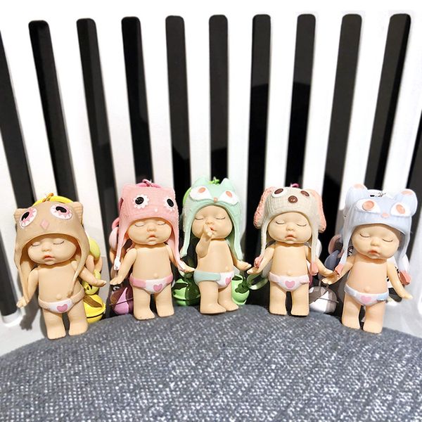 cute cartoon sleeping baby doll keychain pvc lovely animal hat baby car keyring women key holder bagcharm jewelry gift child toy, Silver
cute cartoon sleeping baby doll keychain pvc lovely animal hat baby car keyring women key holder bagcharm jewelry gift child toy, Silver