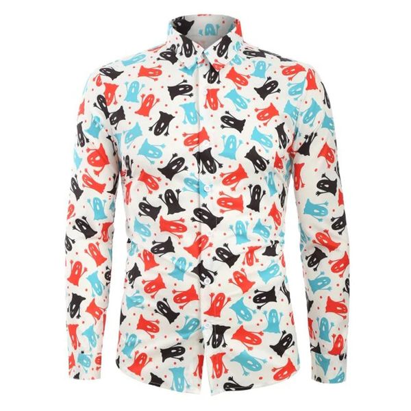sagace men's halloween print long sleeve shirt casual men's shirt printed sleeve autumn buttons male blouse, White;black
sagace men's halloween print long sleeve shirt casual men's shirt printed sleeve autumn buttons male blouse, White;black