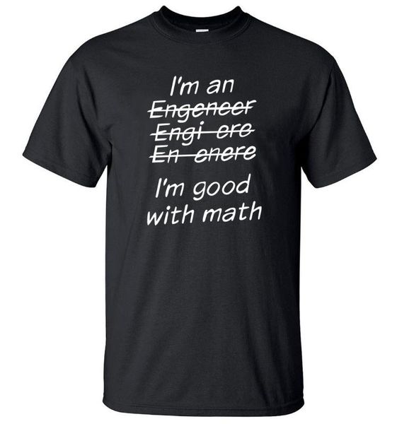 men's t-shirts funny t shirt i am an engineer, i'm good with math letters printed 2021 summer tshirt men 100% cotton casual t-shir, White;black
men's t-shirts funny t shirt i am an engineer, i'm good with math letters printed 2021 summer tshirt men 100% cotton casual t-shir, White;black
