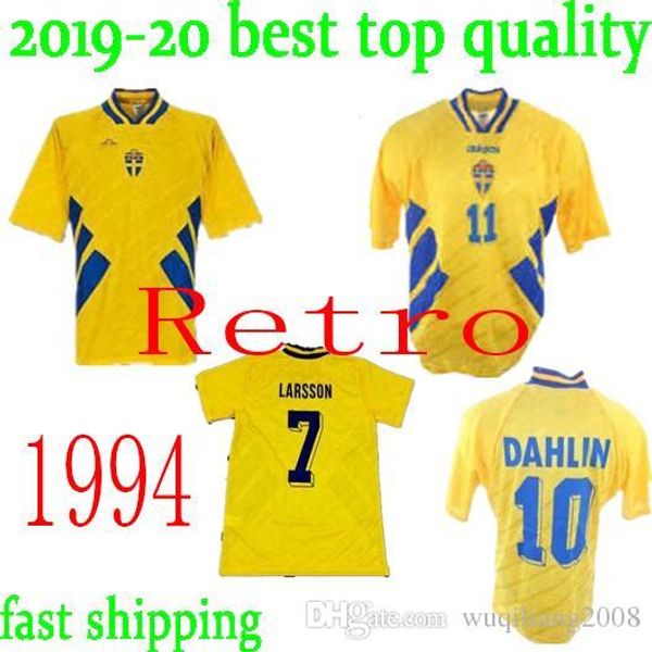 Qulaity 1994 weden retro occer jer ey dahlin 10 brolin 11 lar on 7 inge on 8 home jer ey football hirt, Black;yellow
Qulaity 1994 weden retro occer jer ey dahlin 10 brolin 11 lar on 7 inge on 8 home jer ey football hirt, Black;yellow