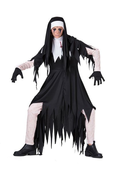 nun halloween cosplay festival style womens fashion shorts sleeve stand sleeve female dresses theme costume, Black;red
nun halloween cosplay festival style womens fashion shorts sleeve stand sleeve female dresses theme costume, Black;red