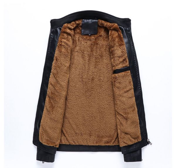 mens leather clothing motorcycle leathe slim jacket mens designer jackets plus velvet warm leather pu leather jacket, Black
mens leather clothing motorcycle leathe slim jacket mens designer jackets plus velvet warm leather pu leather jacket, Black