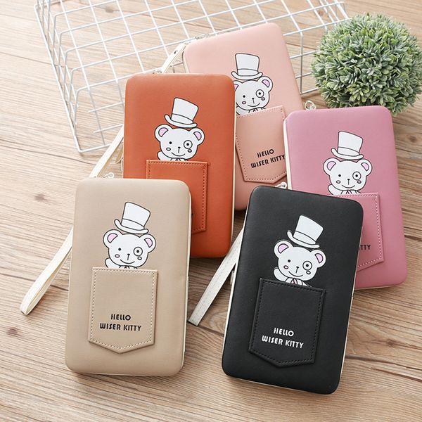 women cute bear pu leather wallet long clutch card holder coin pouches phone handbag organizer wallets ladies wristlet purse girls gift, Red;black
women cute bear pu leather wallet long clutch card holder coin pouches phone handbag organizer wallets ladies wristlet purse girls gift, Red;black