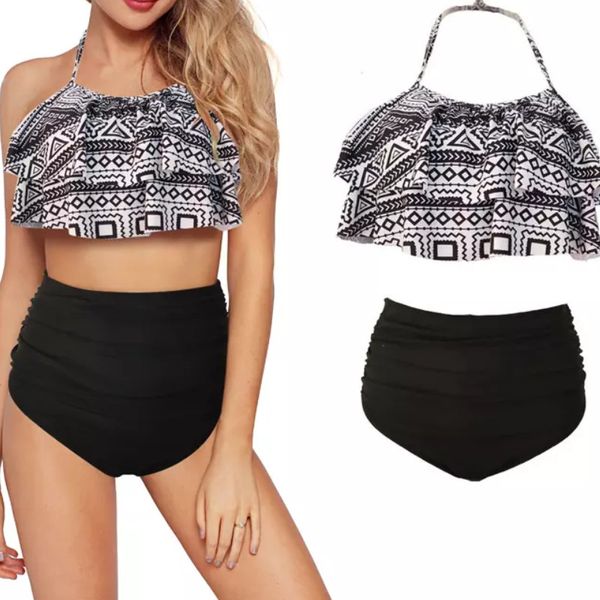 women lace up floral printed ruffles bikini set padded swimwear high waist bottom padded bra top
women lace up floral printed ruffles bikini set padded swimwear high waist bottom padded bra top