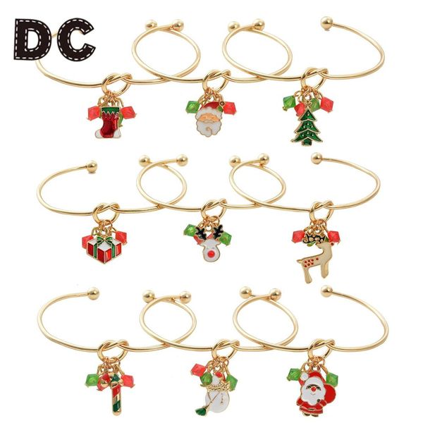 dc 9 styles christmas tree deer santa claus pendant open bangle bracelet gold color cuff bangle for women girl gift 2019 new, Black
dc 9 styles christmas tree deer santa claus pendant open bangle bracelet gold color cuff bangle for women girl gift 2019 new, Black