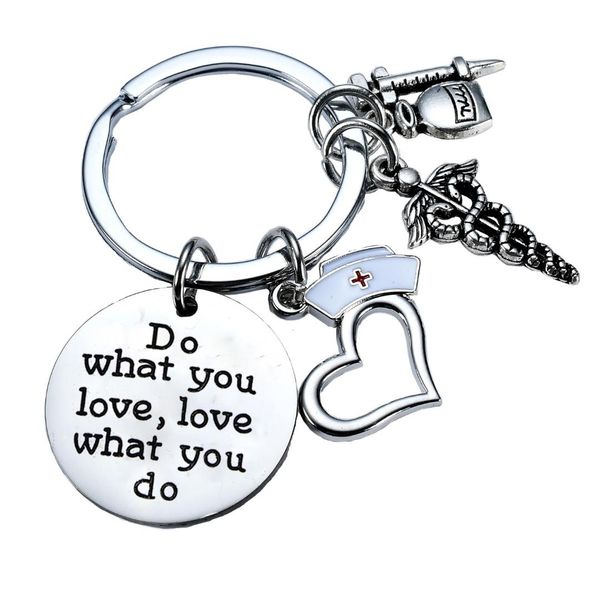 12 pc wholesale do what you love ,love what you do keyring love heart cap keychain nurse school graduation gifts for women men, Silver
12 pc wholesale do what you love ,love what you do keyring love heart cap keychain nurse school graduation gifts for women men, Silver