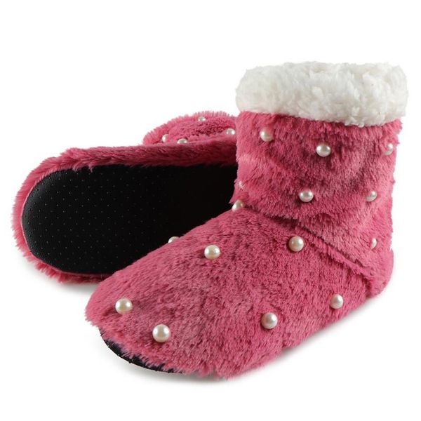women ladies slipper boots plush soft warm fleece floor socks booties pearl floor shoes new, Black
women ladies slipper boots plush soft warm fleece floor socks booties pearl floor shoes new, Black