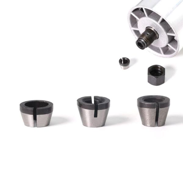 1pc 6mm 6.35mm 8mm collets trimr chuck accessory conversion sleeve collet engraving trimming machine milling cutter tools
1pc 6mm 6.35mm 8mm collets trimr chuck accessory conversion sleeve collet engraving trimming machine milling cutter tools