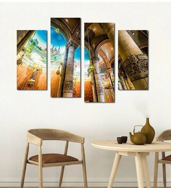 4pcs/set unframed inner view of the church print on canvas wall art picture for home and living room decor
4pcs/set unframed inner view of the church print on canvas wall art picture for home and living room decor