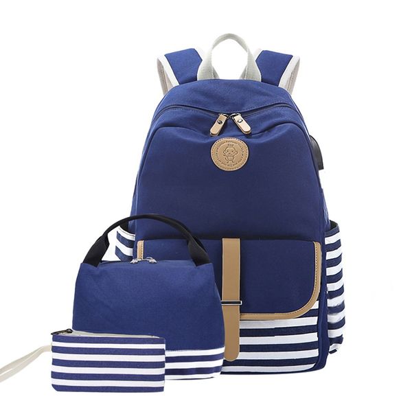 hight quality backpacks 3pc women ladies girl striped school shoulder backpack with usb interface bags dropshipping mochila
hight quality backpacks 3pc women ladies girl striped school shoulder backpack with usb interface bags dropshipping mochila