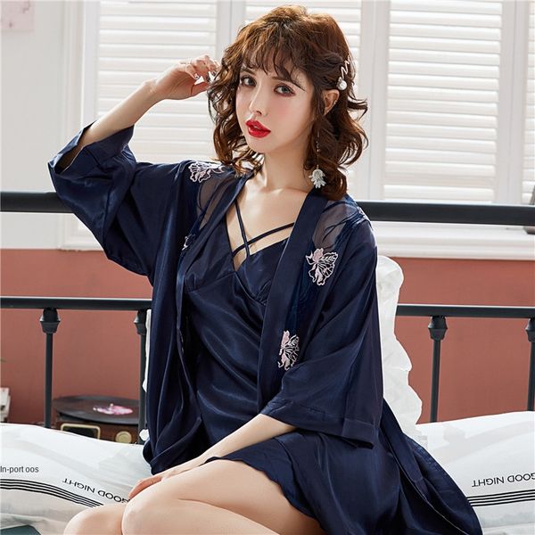 new womens silk satin lingerie ladies pijamas sleepwear&robes spaghetti strp bathrobe nightdress nightgown 2 pcs summer, Black;red
new womens silk satin lingerie ladies pijamas sleepwear&robes spaghetti strp bathrobe nightdress nightgown 2 pcs summer, Black;red