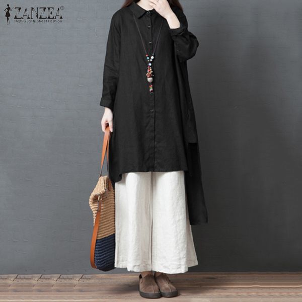 women long shirt zanzea plus size office lady work chic tunic casual long sleeve asymmetrical hem blusas femininas s-5xl, White
women long shirt zanzea plus size office lady work chic tunic casual long sleeve asymmetrical hem blusas femininas s-5xl, White