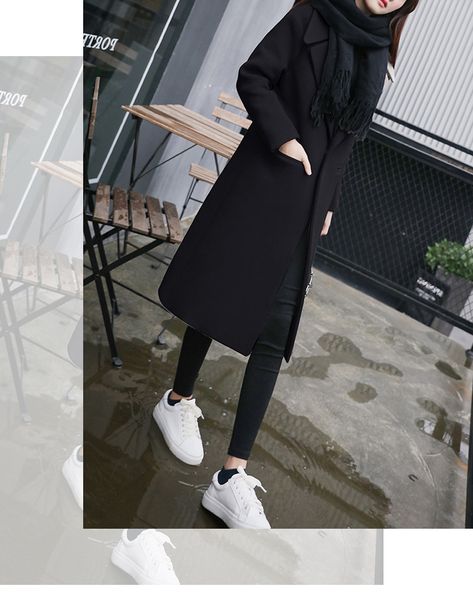 solid fashion long woolen winter coats office slim lady wool coat and jacket single breasted ladies coats, Black
solid fashion long woolen winter coats office slim lady wool coat and jacket single breasted ladies coats, Black